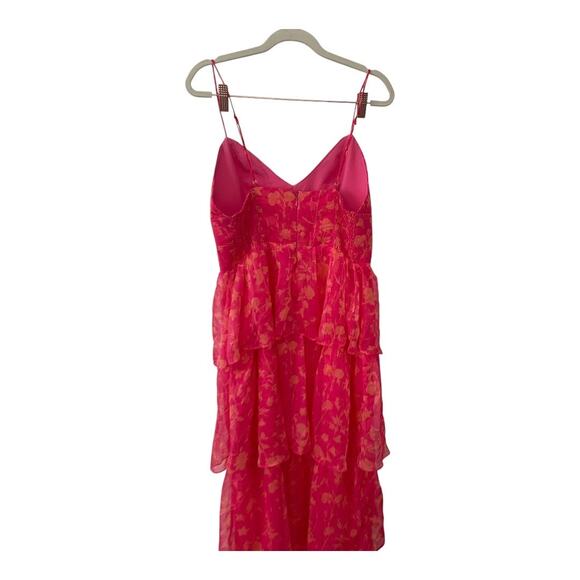 Amanda Uprichard Thaddea Dress Tiered Floral Summer Party Formal Maxi Sz L - Picture 13 of 16